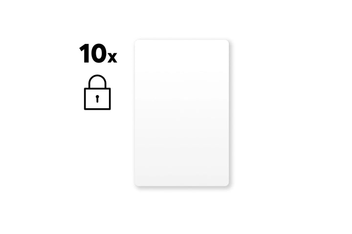 Unverschlüsselte NFC Smart Cards Weiss Set - 10 Stück