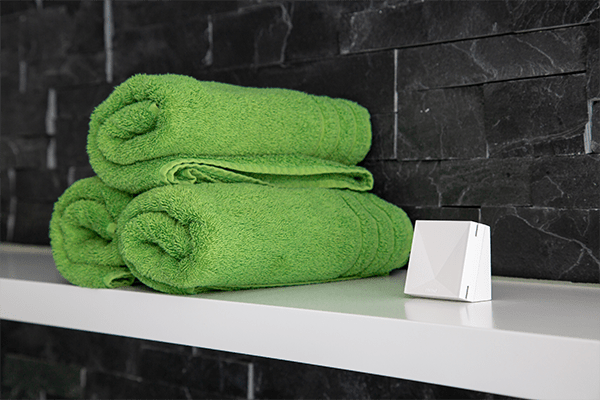 Raumklima Sensor Air Weiss im Badezimmer